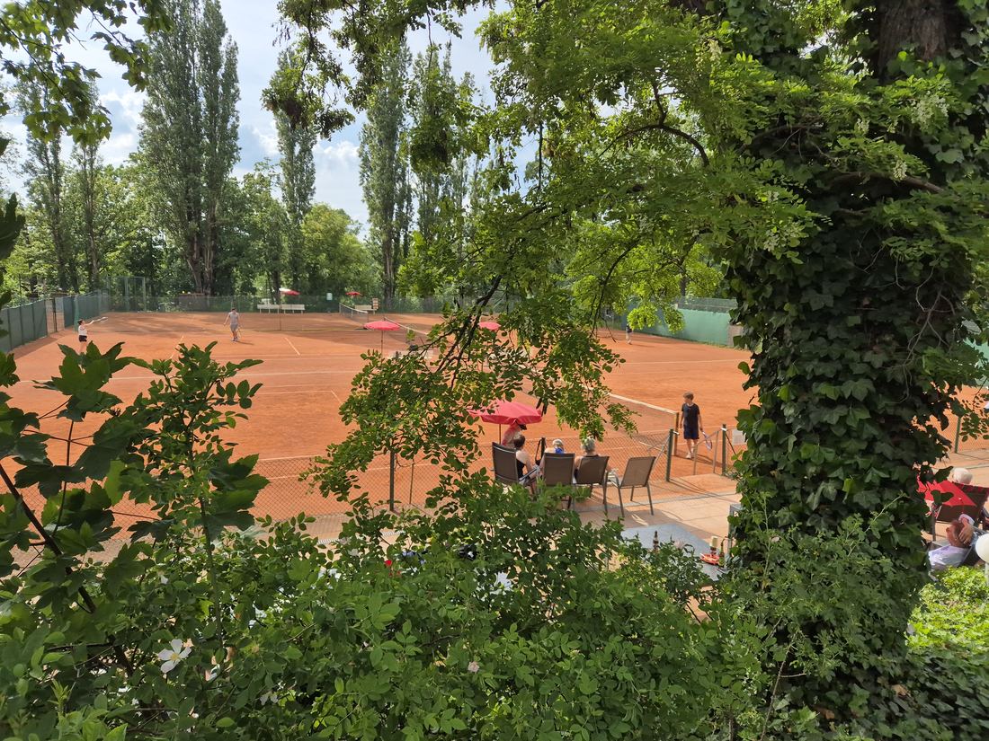 Zuschauer und Spieler beim Clubleben auf der Anlage